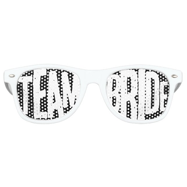 Fun Team Bride Bachelorette Party Favours Retro Sunglasses (Front)