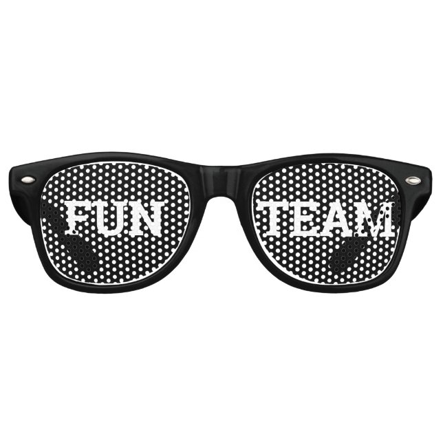 FUN TEAM retro Shades / Fun Party Sunglasses (Front)