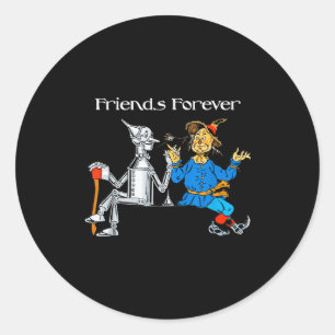 Fun Tee Shirt Friends Forever Wizard Of Oz Ecrow  Classic Round Sticker