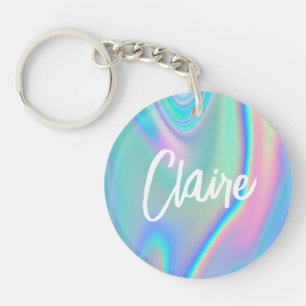 Fun tendance Faux Iridescente Personnalisé avec no