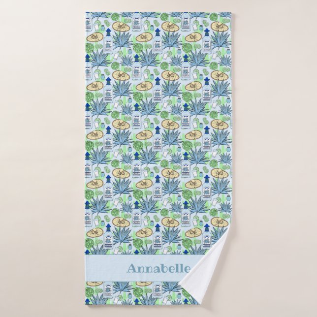 Fun Tequila Shots et Blue Agave Motif (Serviette de bain)