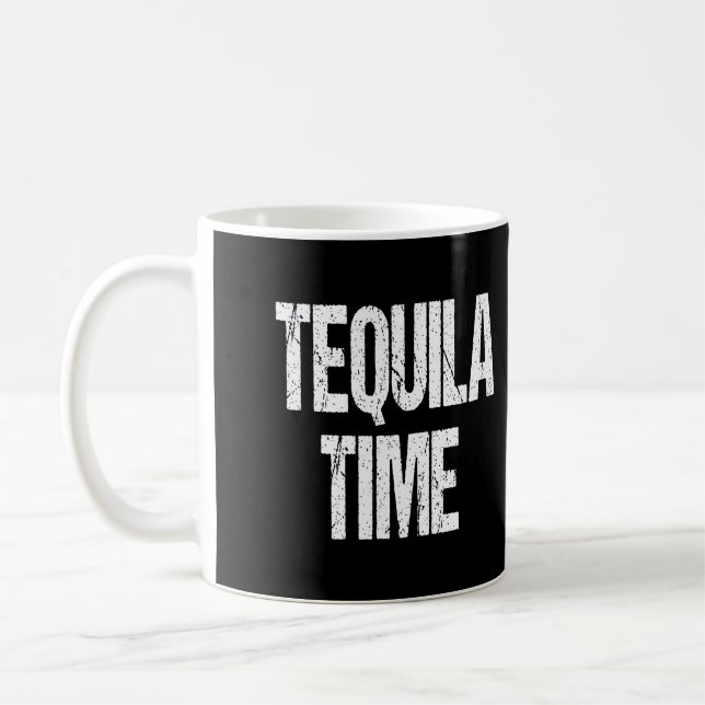 Fun Tequila Time Margarita Lover Hawaiian Mexican  Coffee Mug (Left)