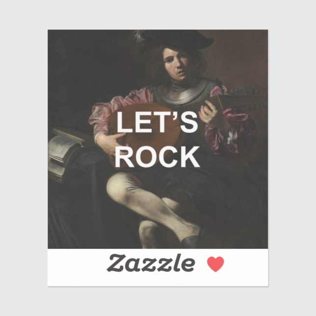 Fun Text Quote + Renaissance Lute Player Painting (Sheet)