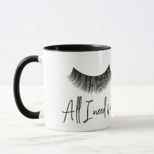 Fun Text with Eyelashes  Mug