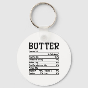 Fun Thanksgiving Christmas Food Facts Butter Nutri Keychain
