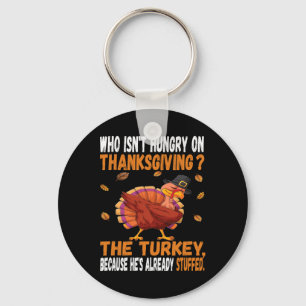 Fun Thanksgiving Food Joke Dabbing Stuffed Turkey Keychain
