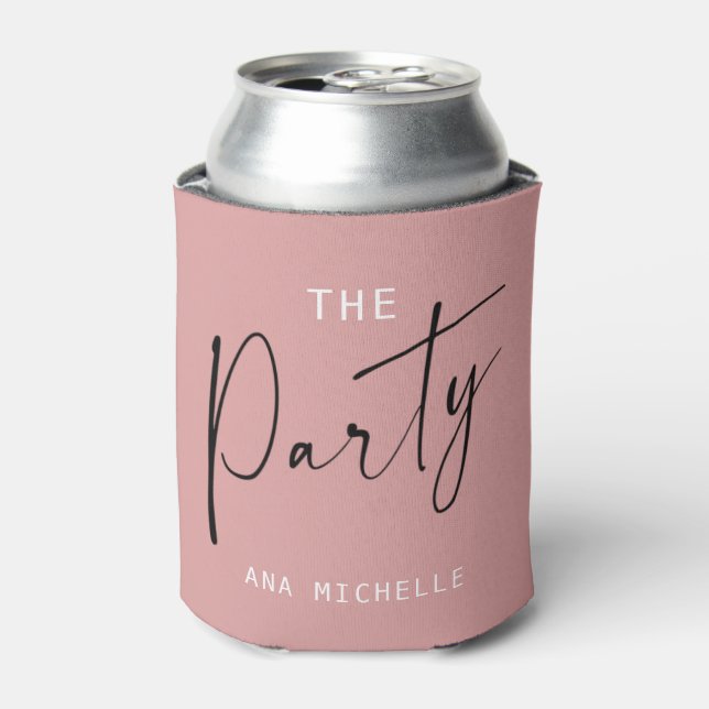 Fun The Party Bachelorette Group Party Name Can Cooler (Can Front)