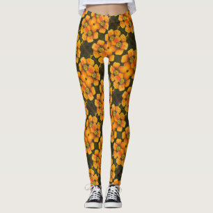 Fun tiled abstract floral based on rose  petals leggings
