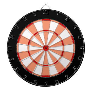 Fun time dart board in red white cadmium orange