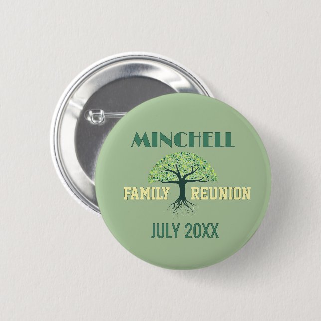Fun Times! Custom family reunion 2 Inch Round Button (Front & Back)