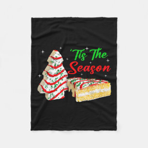 Fun Tis The Season Christmas Tree Cakes Debbie  Fleece Blanket