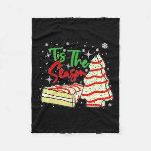 Fun Tis The Season Design Christmas Tree Cakes Deb Fleece Blanket