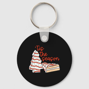 Fun Tis The Season Design Christmas Tree Cakes Deb Keychain