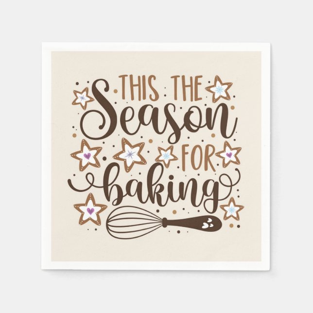 Fun 'Tis the Season for Baking Design Napkin (Front)