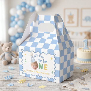Fun To Be One Boy 1st Birthday Favour Boxes