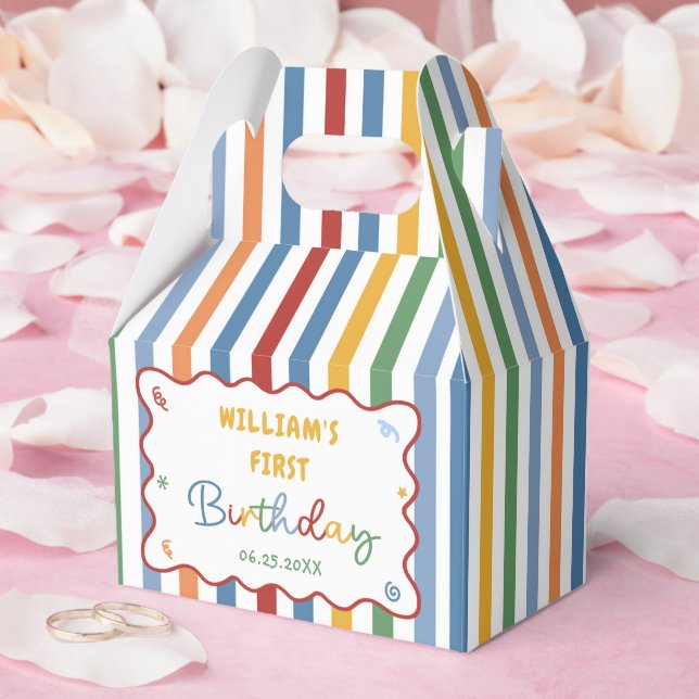 Fun To Be One Colourful Birthday Favour Boxes (Wedding)