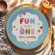 Fun to Be One Daisy Colourful 1st Birthday
