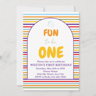 Fun to be One Invitation