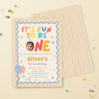 Fun To Be One Photo Colourful 1st Birthday