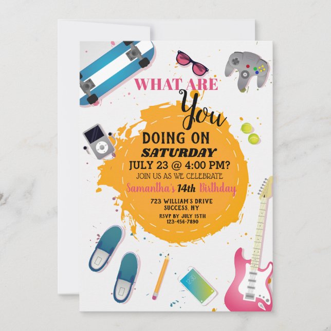 Fun To Be Young Invitation (Front)