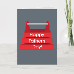 Fun Toolbox Father's Day Red and Grey Card