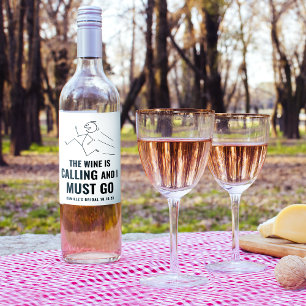 Fun & Trendy Black Wine is Calling Wine Label