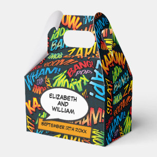 Fun Trendy Comic Book Wedding Favor Box