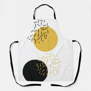 Fun, trendy Memphis style circles illustration Apron
