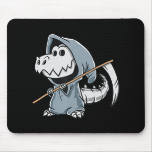 Fun TRex Skeleton Dino Grim Reaper Dinosaur Hallow Mouse Pad