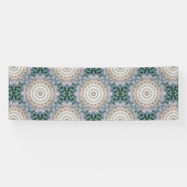 Fun Trippy Hippy Psychedelic Fractal Kaleidoscope Banner (Horizontal)