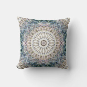 Fun Trippy Hippy Psychedelic Fractal Kaleidoscope Throw Pillow
