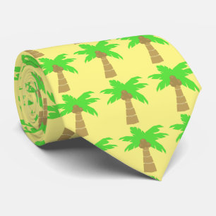 Fun Tropical Beach Palm Trees Custom Colour Tie