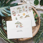 Fun Tropical Christmas Personalized Envelope<br><div class="desc">Bring some holiday cheer with a tropical twist to your holiday mail! This Fun Tropical Christmas Personalized Envelope features a whimsical illustration of a festive Santa surfing under a palm-thatched umbrella, complete with holiday lights and a coconut drink, bringing beachy vibes to the season. Perfect for anyone living in or...</div>