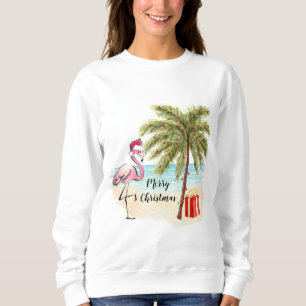 Fun Tropical Flamingo Christmas Sweatshirt