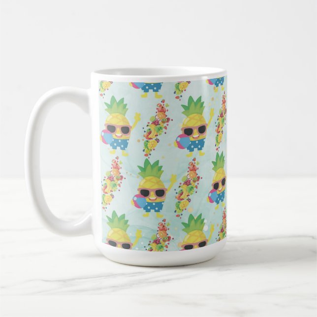 Fun Tropical Pattern  Coffee Mug (Left)