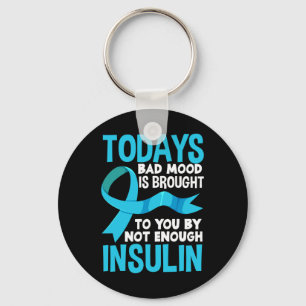 Fun Type 1 2 Diabetic T1d T2d Insulin Diabetes Awa Keychain