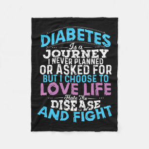Fun Type 1 Diabetes T1d Diabetic Awareness Women M Fleece Blanket