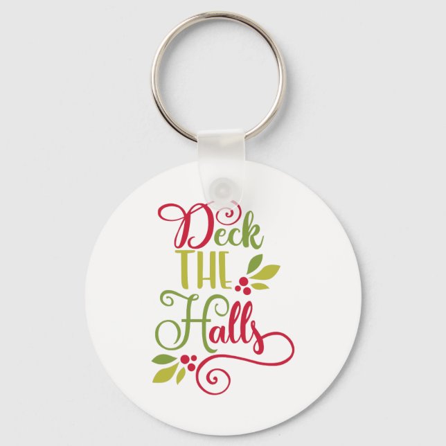 Fun Typography Christmas Keychain (Front)