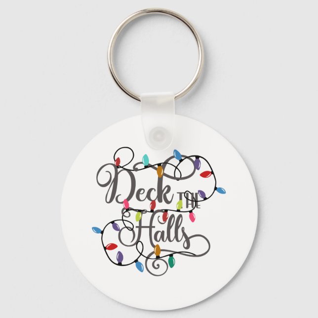 Fun Typography Christmas Keychain (Front)