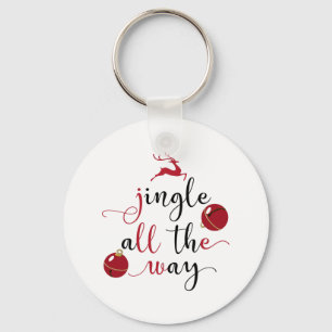 Fun Typography Christmas Keychain