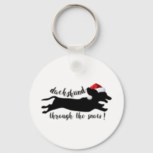 Fun Typography Christmas Keychain