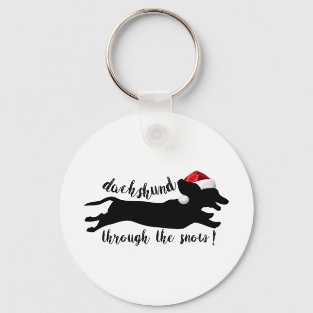 Fun Typography Christmas Keychain (Front)
