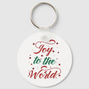 Fun Typography Christmas Keychain