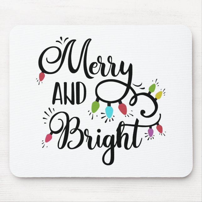 Fun Typography Christmas Mouse Pad (Front)