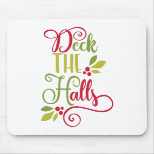 Fun Typography Christmas Mouse Pad