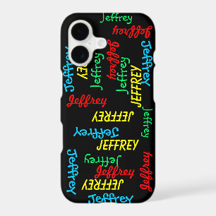 Fun Typography Repeating Name, Personalized,
