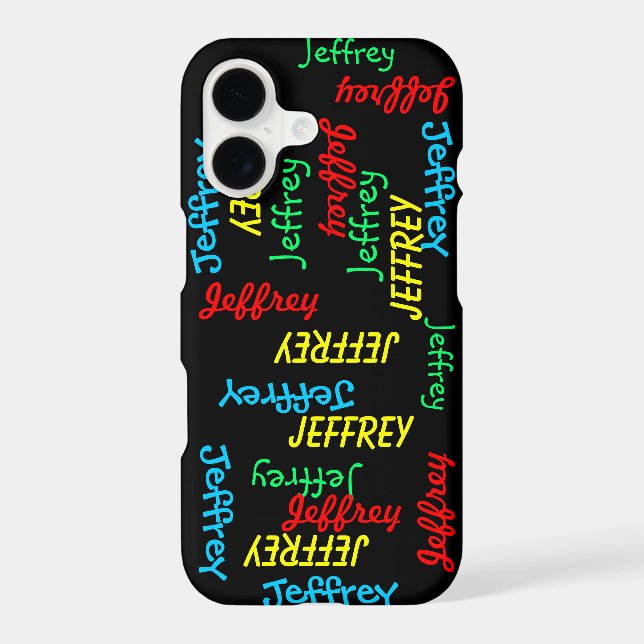 Fun Typography Repeating Name, Personalized, (Back)