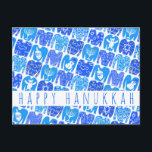 Fun Ugly Chanukah Sweaters Cute CUSTOM Holiday Postcard<br><div class="desc">Customize this card by adding your own text over the cute background. Check my shop for more colours and designs or let me know if you'd like something custom. Thanks for shopping with me!</div>