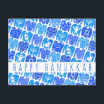 Fun Ugly Chanukah Sweaters Cute CUSTOM Holiday Postcard<br><div class="desc">Customize this card by adding your own text over the cute background. Check my shop for more colours and designs or let me know if you'd like something custom. Thanks for shopping with me!</div>