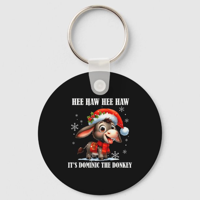 Fun Ugly Christmas Traditions Celebration Funny Ch Keychain (Front)